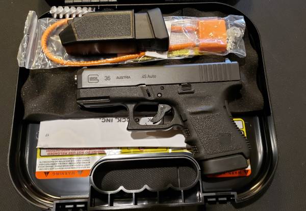 Glock 36 gen3 Black 45acp PI3650201FGR