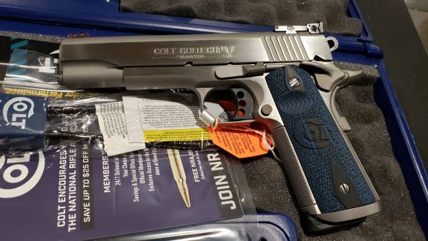 Colt 1911 Gold Cup Trophy 5" SS 70series 45acp O5070XE