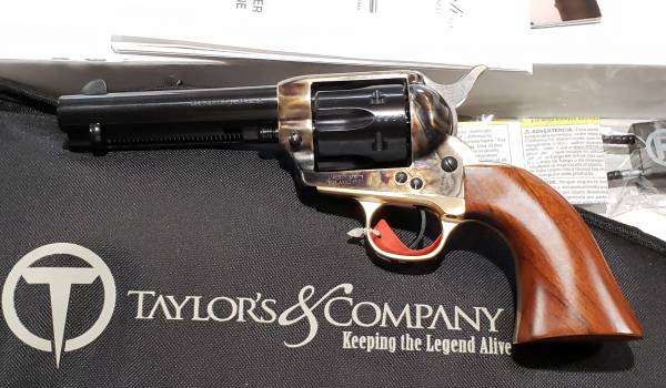 Taylors Uberti 1873 Ranch Hand brass-case color 4.75in 550526 357mag