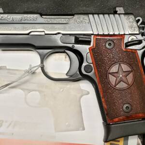 Sig 938 Texas Edition Silver 938-9-TXS-AMBI 9mm