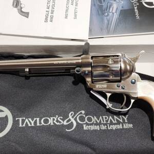 Taylors Uberti 1873 Cattleman 7.5in Nickel-Pearl 550450 357mag